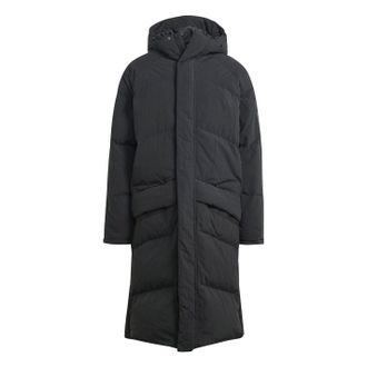 adidas Mens Big Baffle Puffer Jacket in Black - Size Medium
