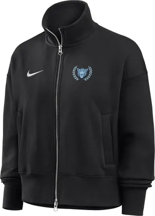 Nike Womens College (Spelman College) Nike Womens Phoenix Fleece Track Jacket in Black | ZW052NSPEC26-BLK