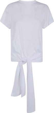 Toteme Tie Waist Jersey Top - Dames - T-shirts - Wit - M - Tops