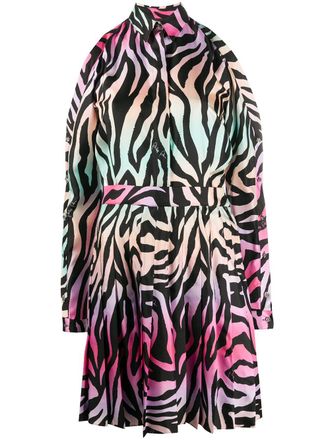 Philipp Plein silk jungle shirt dress - Black