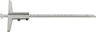 Forum Indicador De Profundidad Para Medida De Gargantas Y De Distancias, Rango De Medida : 200 Mm, Modelo De Tornillo De Bloqueo, Largo Del Base 100 Mm