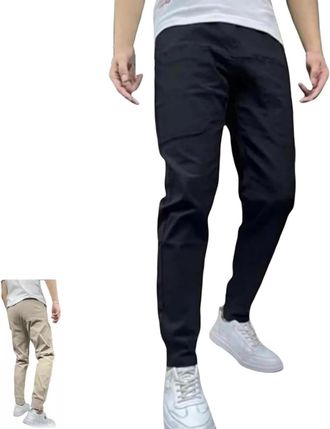 Generic Cargo Pants, Mens High-Stretch Multi-Pocket Overalls, Durable Comfortable Pants with Great Storage Capacity (Black,34)