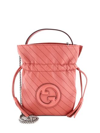 Gucci Blondie NM Diagonal Quilted Leather Mini bucket bag - Rosa