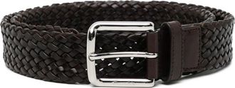 Churchs Dark Brown Woven Buckle Belt