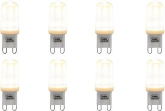 LUEDD LED lamp - set van 8 - G9 - 3W - 2700K - 280LM - dimbaar