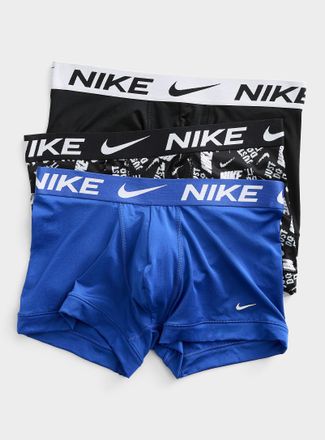 Nike Mens 3 black/royal blue trunks Dri-FIT Essential Micro 3-pack
