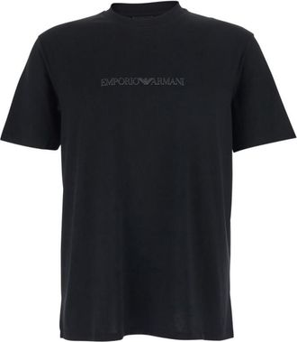 Emporio Armani Black Round Neck Logo T-shirt