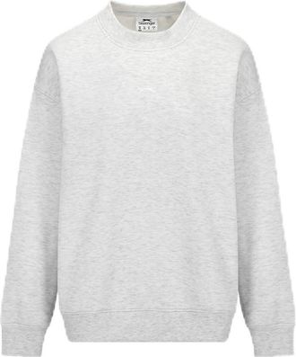 Slazenger Womens Crew Jumper Long Sleeve Ice Grey Marl 12