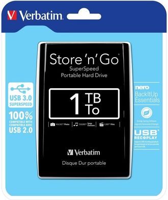 Trade Shop Trade Shop - Hard Disk External 1tb Verbatim 2.5 Autoalimentato Usb 3.0 1000gb Store N Go
