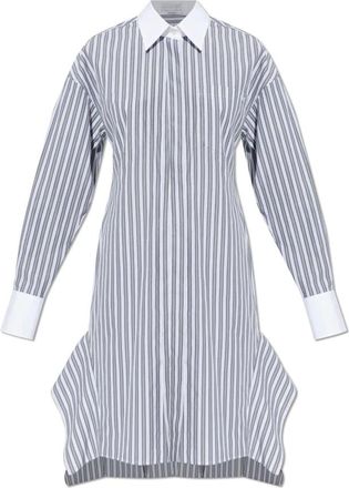 Stella McCartney Dames, Jurken, Blauw, Maat: 2XS Katoen