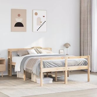 Berkfield Home Senior Bed with Headboard without Mattress 140x190 cm in Brown