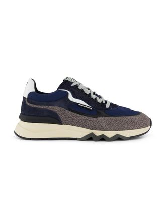 Floris Van Bommel Grijze geprinte sneaker Floris van Bommel leer