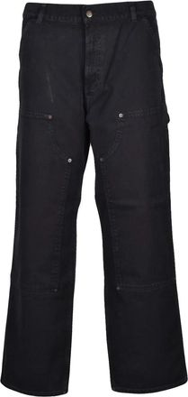 Amish Black Classic Straight-Leg Cotton Pants