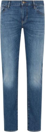 A|X Armani Exchange Heren 5-pocket straight leg jeans - Heren - Slim Fit Jeans - Blauw - W28 - Katoen - Jeans