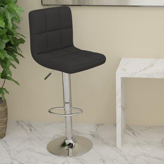 vidaXL Vidaxl - Taburete De Cocina De Tela Negro