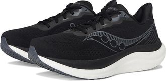 Saucony Triumph 23 Mens Running Shoes Black/White : 10.5 EE - Wide, Textile