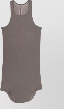Rick Owens cotton racerback longline top sheer hem