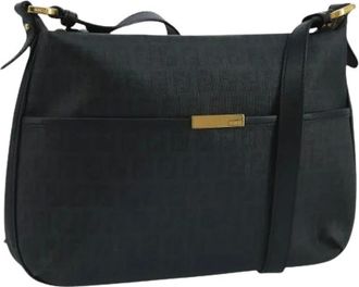 Fendi Pre-owned Cross Body Bags, female, Black, Size: ONE SIZE Pre-owned Vintage Zucchino Canvas Shoulder Bag