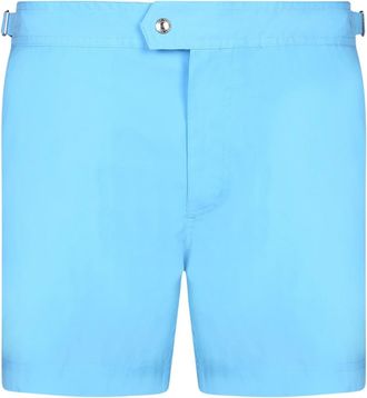 Tom Ford Adjustable Waist Boxer Swim - Heren - Strandmode - Blauw - 2XL - Leer - Badmode
