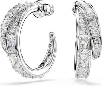 Swarovski Vienna Hoop Oorbellen - Dames - Oorbellen - Grijs - ONE Size - Accessoires