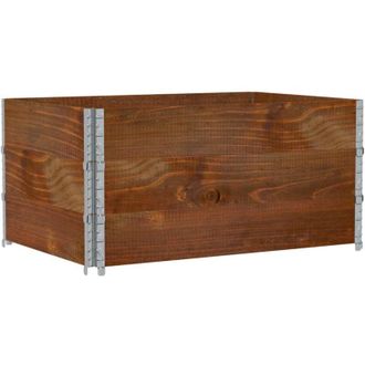 vidaXL Jardinera De Madera Maciza De Pino Marr&oacute;n 120x80 Cm Vidaxl