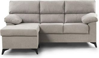 Home Heavenly Sof&aacute; Chaise Longue Reversible Hilton, Tapizado Antimanchas Desenfundable, Estructura Madera. Color : Beige 240 Cm De Ancho - Home Heavenly