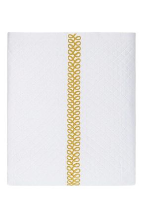 Matouk Astor Braid Matelassé Coverlet in Lemon at Nordstrom, Size King