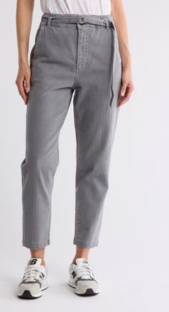 AG - Adriano Goldschmied Renn Belted Paperbag Pants in Sulfur Smooth Slate at Nordstrom Rack, Size 26