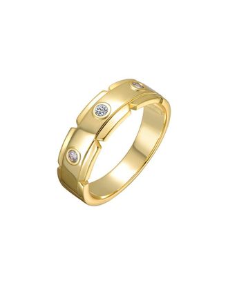 Rachel Glauber 14K Plated Cz Statement Ring