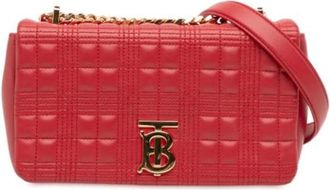 Burberry Pre-owned Shoulder Bags, female, Red, Size: ONE SIZE Pre-owned Leather Crossbody Bag