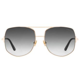 Tom Ford FT078328B Gradient Lens Aviator Sunglasses - Rose gold