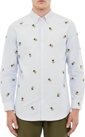 Dsquared2 Sky Blue Embroidered Shirt