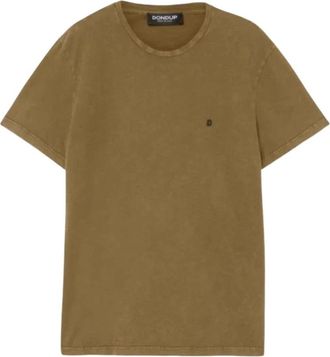 Dondup Casual Katoenen T-Shirt voor Mannen - Heren - T-shirts - Bruin - S - Katoen - Tops