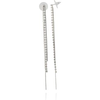 BCBGeneration Chain Fringe Drop Earrings in Silver at Nordstrom