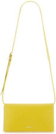 Jil Sander Womens All-Day Bag Yellow Leather Shoulder