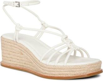 Paige Julian Espadrille Ankle Strap Platform Wedge Sandal in Cream at Nordstrom, Size 10.5