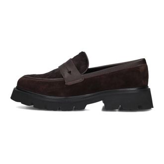 Stefano Lauran Schoenen, Dames, Bruin, 42 EU, Su&egrave;de, Bruine Su&egrave;de Retro Loafers