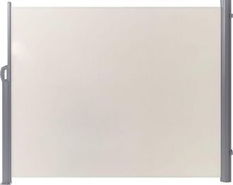 Beliani Beliani - Toldo Vela Lateral Beige Poli&eacute;ster Estructura De Aluminio Pantalla De Tela 160 X 300 Cm Retr&aacute;ctil Dorio
