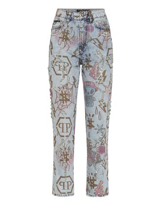 Philipp Plein Boyfriend St Tattoo Monogram with Crystals