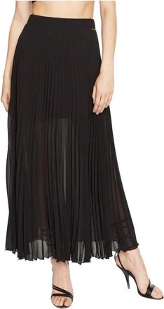 Patrizia Pepe Gonna - Dames - Maxi Rokken - Zwart - M - Polyester - Rokken