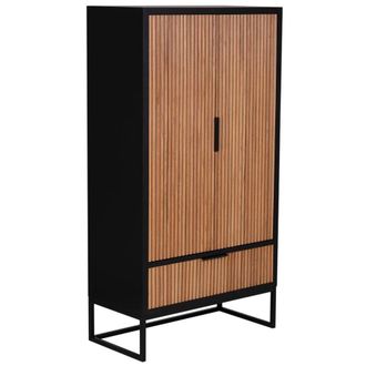 Wanderlust Deco Armario 2 puertas madera y metal 80x40x150