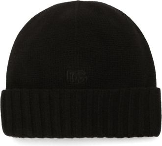 Dolce & Gabbana cashmere beanie black - Dames - Hoeden - Zwart - ONE Size - Accessoires