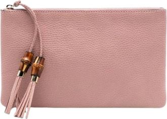 Gucci Pre-owned Clutches, female, Pink, Size: ONE SIZE Pre-owned Leather Clutch