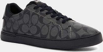 Coach Mens Clip Low Top Sneaker in Grey, Size 12 | PVC
