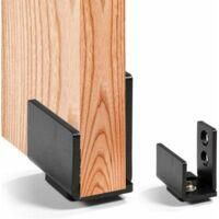 OEM Riel De 2 Piezas Para Puerta Corredera, Herrajes De Acero Para Puertas Correderas Interiores, Montaje En Pared Inferior, Con Tornillos - Crezuo