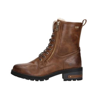 Mustang Veterschoenen Hoog - Dames - Veterlaarzen - Bruin - 38 EU - Schoenen