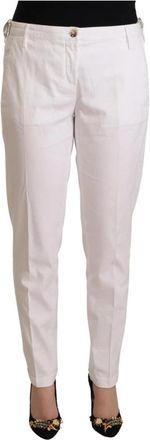 Jacob Cohen Mid Waist Tapered Broek - Dames - Slim Fit Broeken - Wit - W31 - Broeken