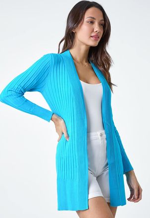 Roman Ribbed Longline Cardigan