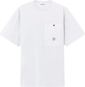Stone Island S0115 Pocket T Shirt - Heren - T-shirts - Grijs - 2XL - Tops