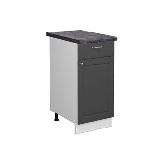 Vicco Mueble Bajo De Cocina Fame-line, Antracita-oro, 40 Cm, Et Antracita